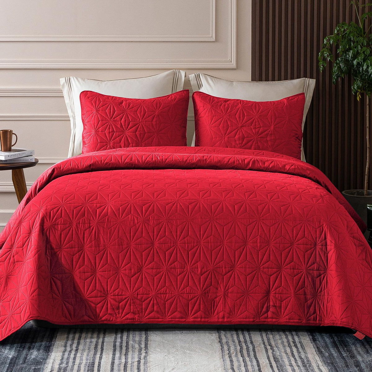 Whale Flotilla Soft King Quilt Bedding Set Lightweight Bedspread