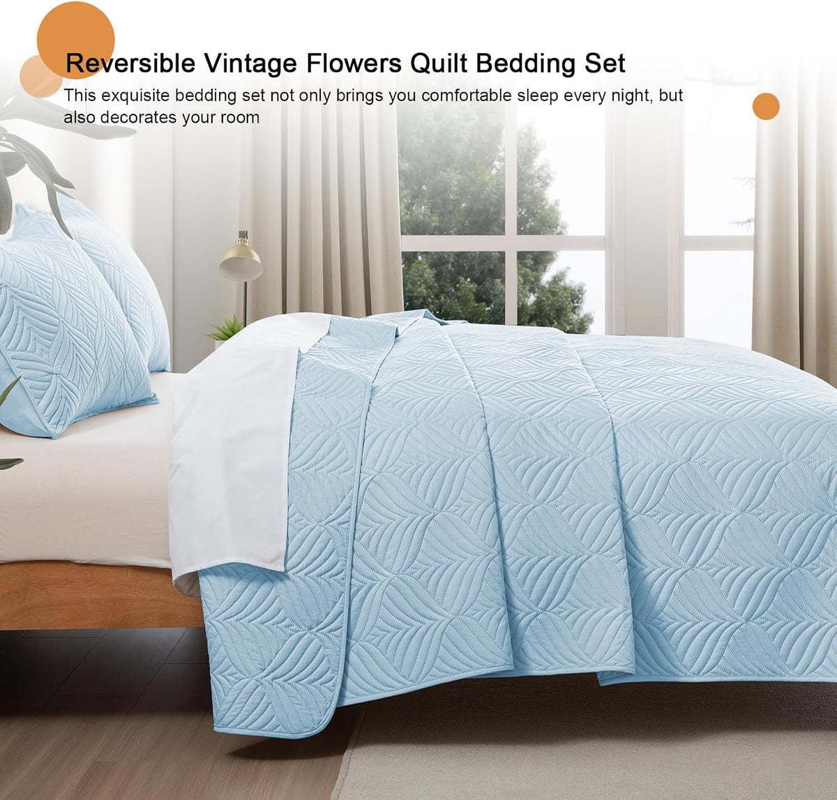 Whale Flotilla Extra Soft Queen Quilt Bedding Set, Lightweight Bedspreads