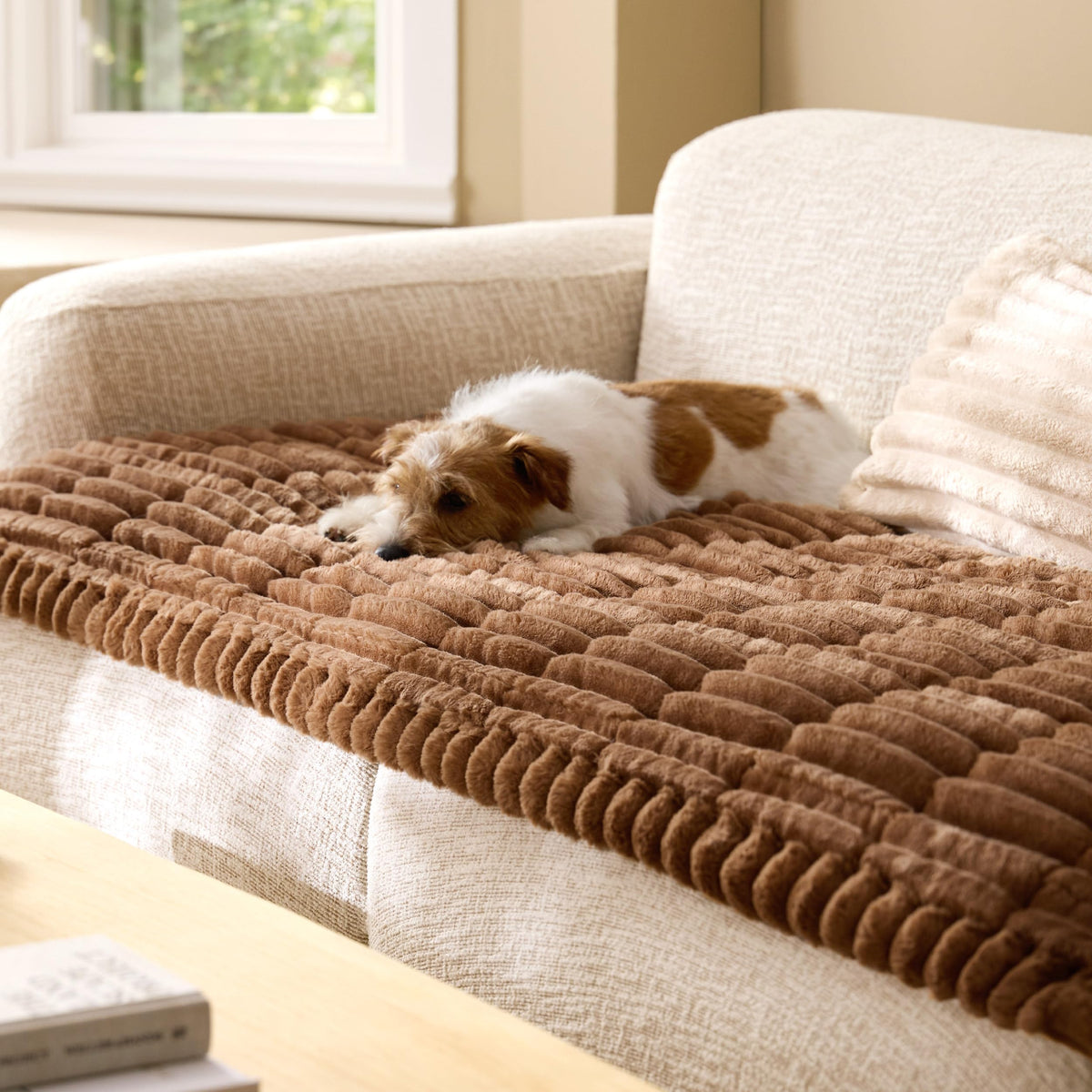Bedsure Comfyfleece® Sofa Cover, Couch Covers for Dogs, 27.6 x 82.7 Grey
