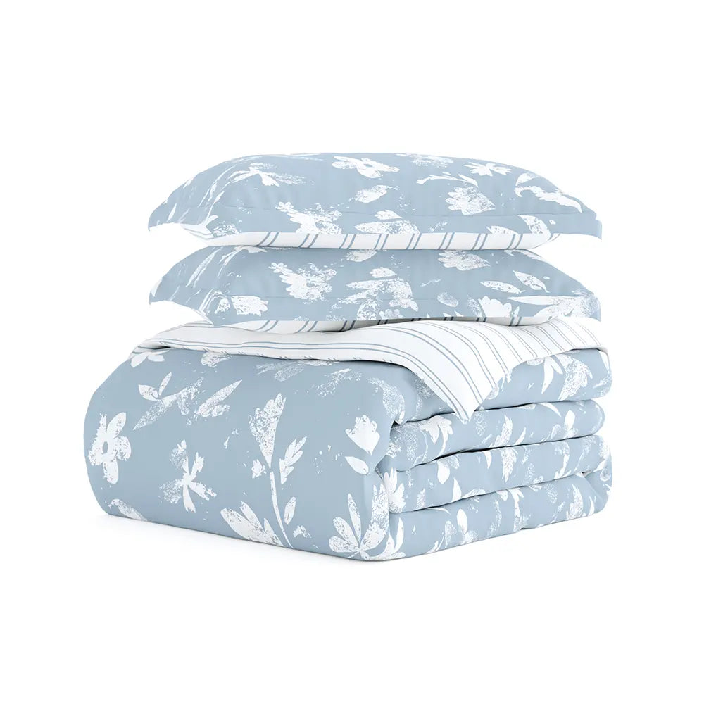 Country Home Pattern 3-Piece Reversible Duvet Cover Set