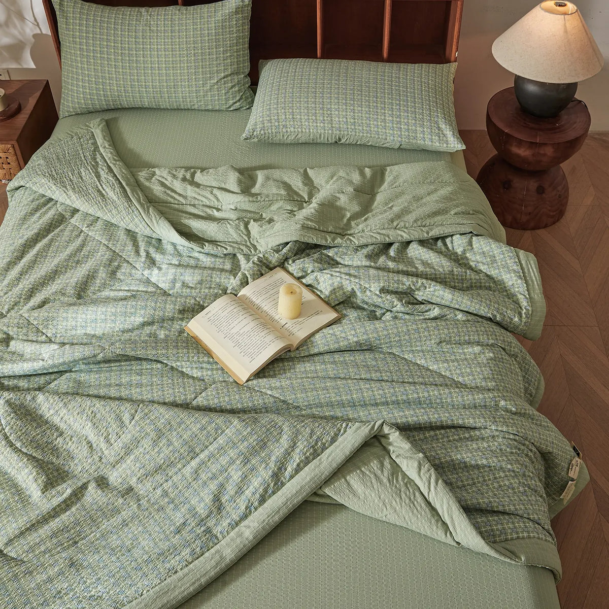 Cloudy Soft Puff Quilt, Breathable and Skin-Friendly, Air Conditioning Blanket, Lightweight Summer Bedding, Anti-Wrinkle Apartment Use, Soft Lightweight Quilts