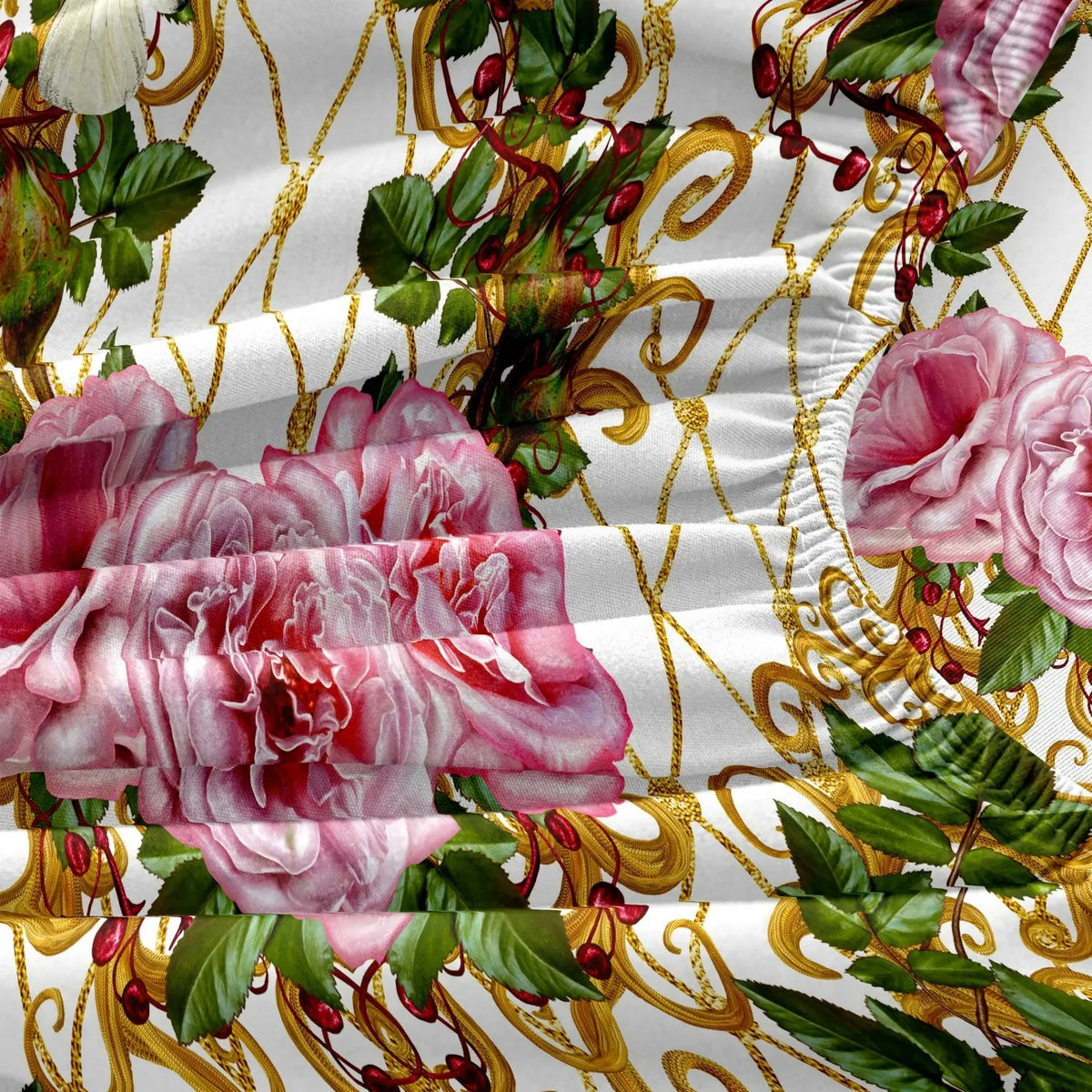 3pcs Set Luxury Style Floral Pattern Bedding Duvet Cover Set, Decorative Duvet Cover, Machine Washable Duvet, 1 Set Including 1 Duvet Cover & 2 Pillowcases without Filler, Soft Comfortable Comfy Bed Sets for Home Bedroom Hotel