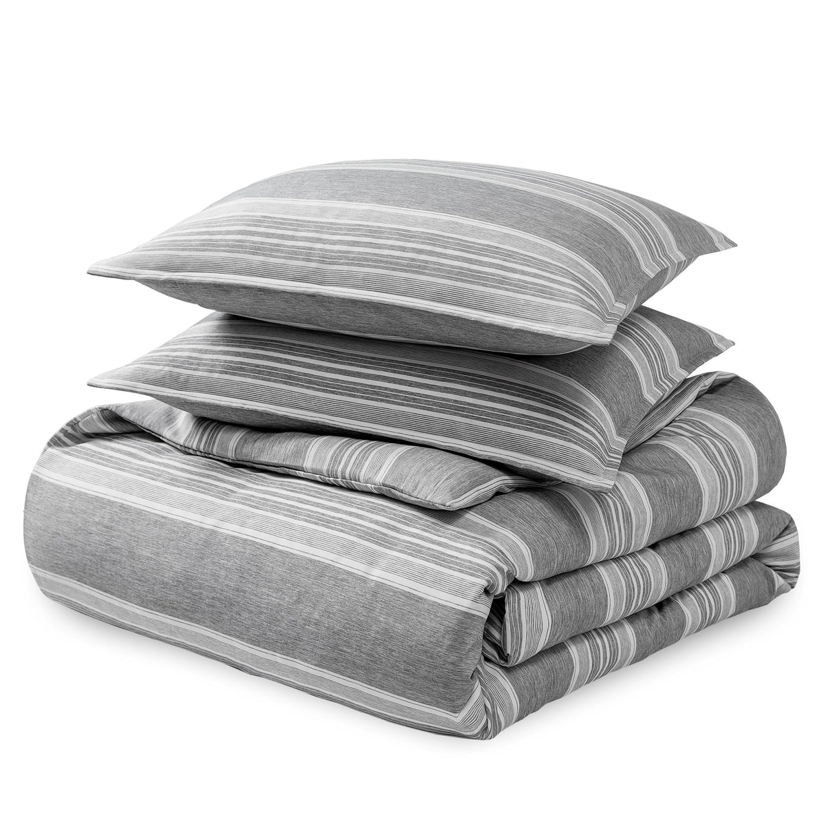 Bare Home Duvet Cover Set 1800 Ultra-Soft (Queen, Grey)