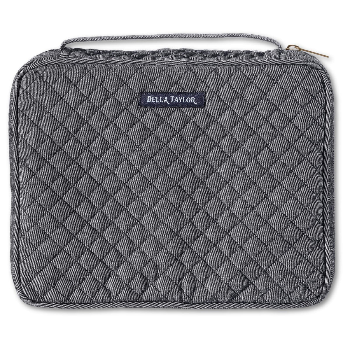 Bella Taylor Bible Cover, Quilted Bible Case, Khaki Patchwork