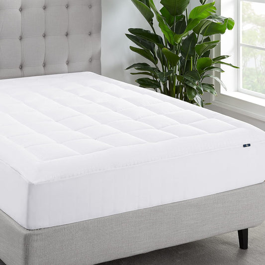 Serta ComfortSure Quilted Cotton Pillowtop Mattress Pad, Queen