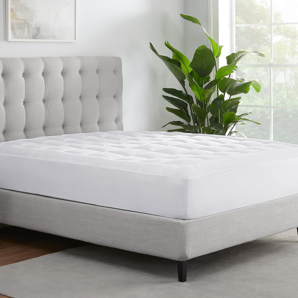 Serta ComfortSure Quilted Cotton Pillowtop Mattress Pad, Queen