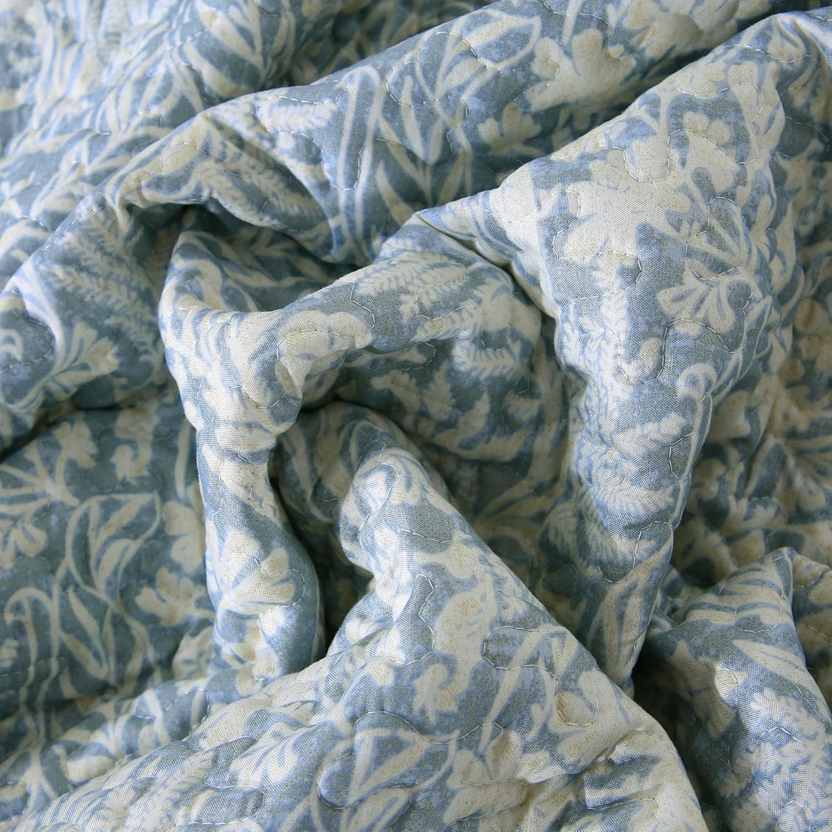 DURLENGEN Botanical Quilt California King Size,Reversible Bedding Set,Beige