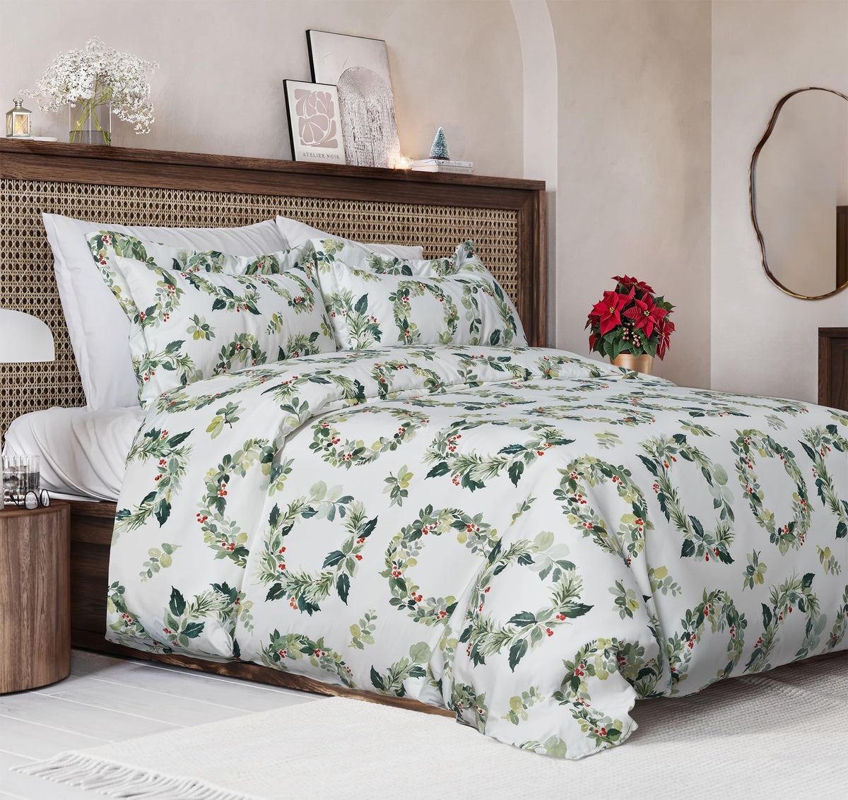 Duvet Cover Queen Size - Extra Soft 3 Piece with Zipper Closure - White