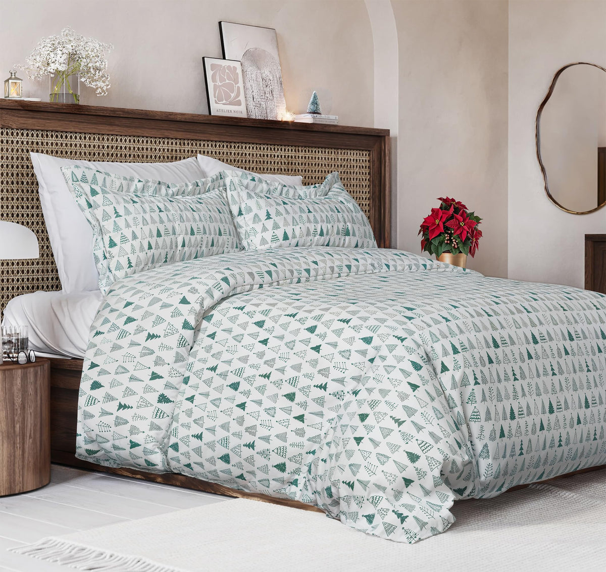 Duvet Cover Queen Size - Extra Soft 3 Piece with Zipper Closure - White