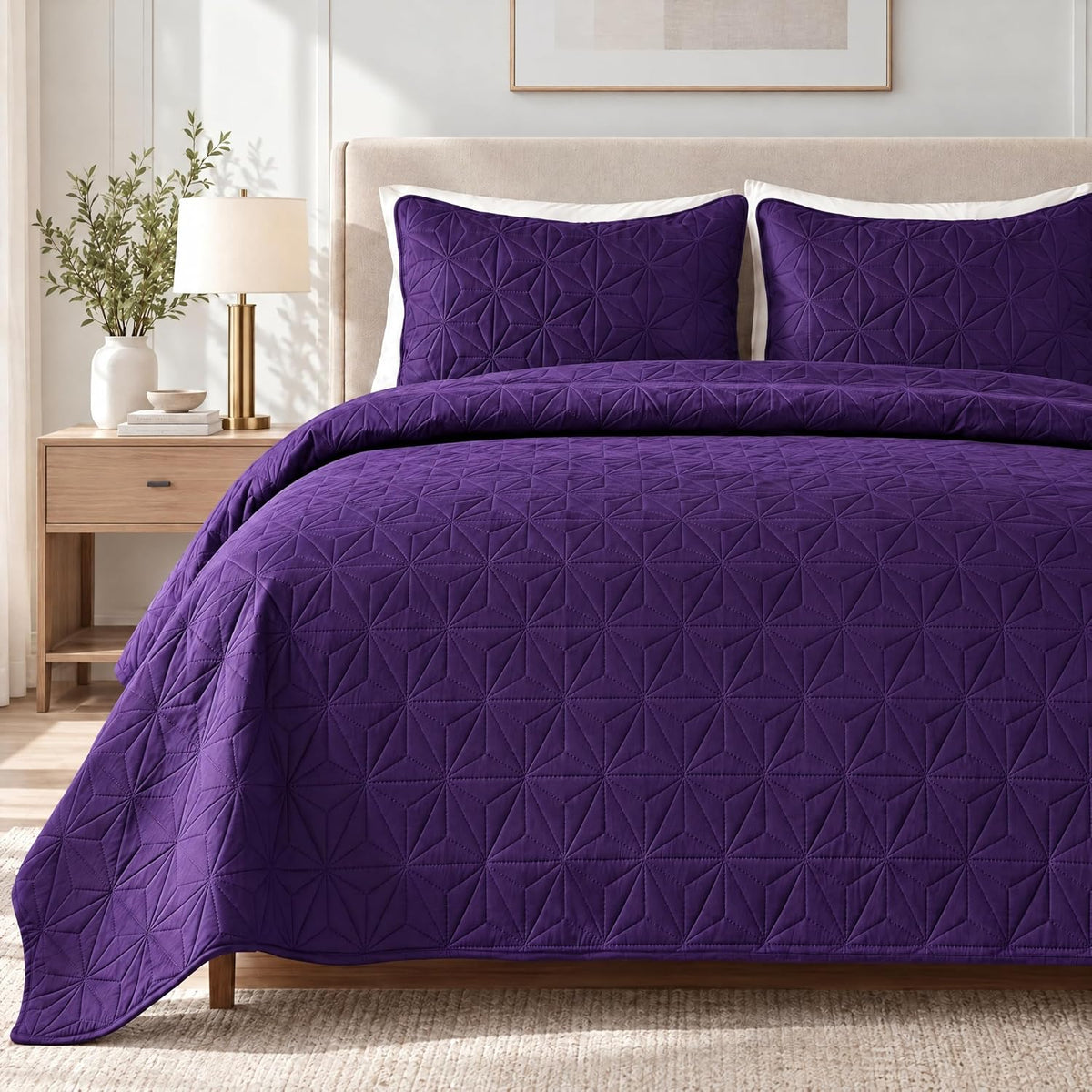 Whale Flotilla Soft King Quilt Bedding Set Lightweight Bedspread