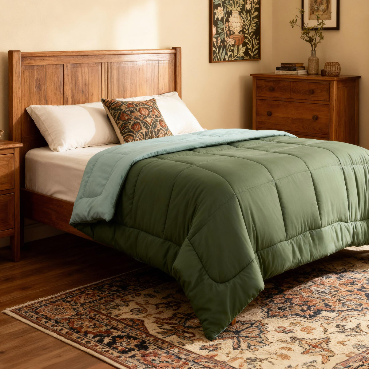 Bedsure King Comforter Duvet Insert - Bed Comforter Quilted, White
