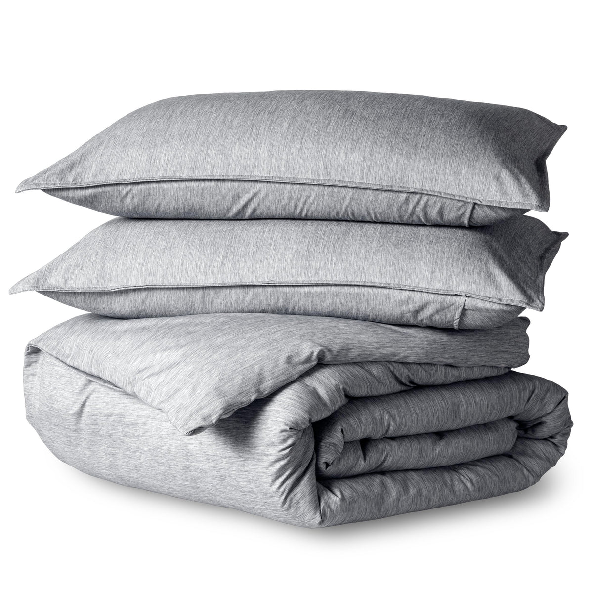 Bare Home Duvet Cover Set 1800 Ultra-Soft (Queen, Grey)