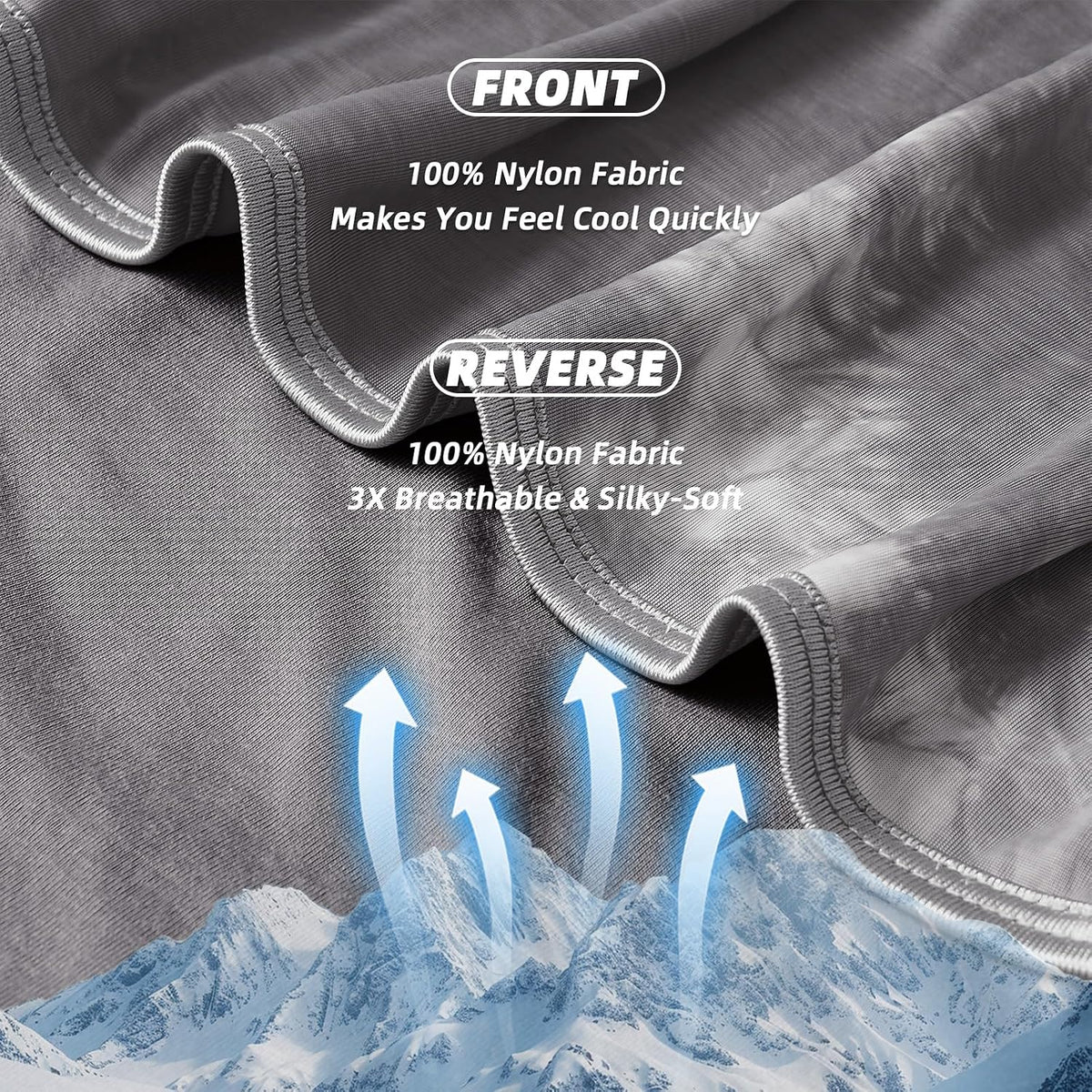 inhand Cooling Blanket King Size for Hot Sleepers (90"x108", Gray)