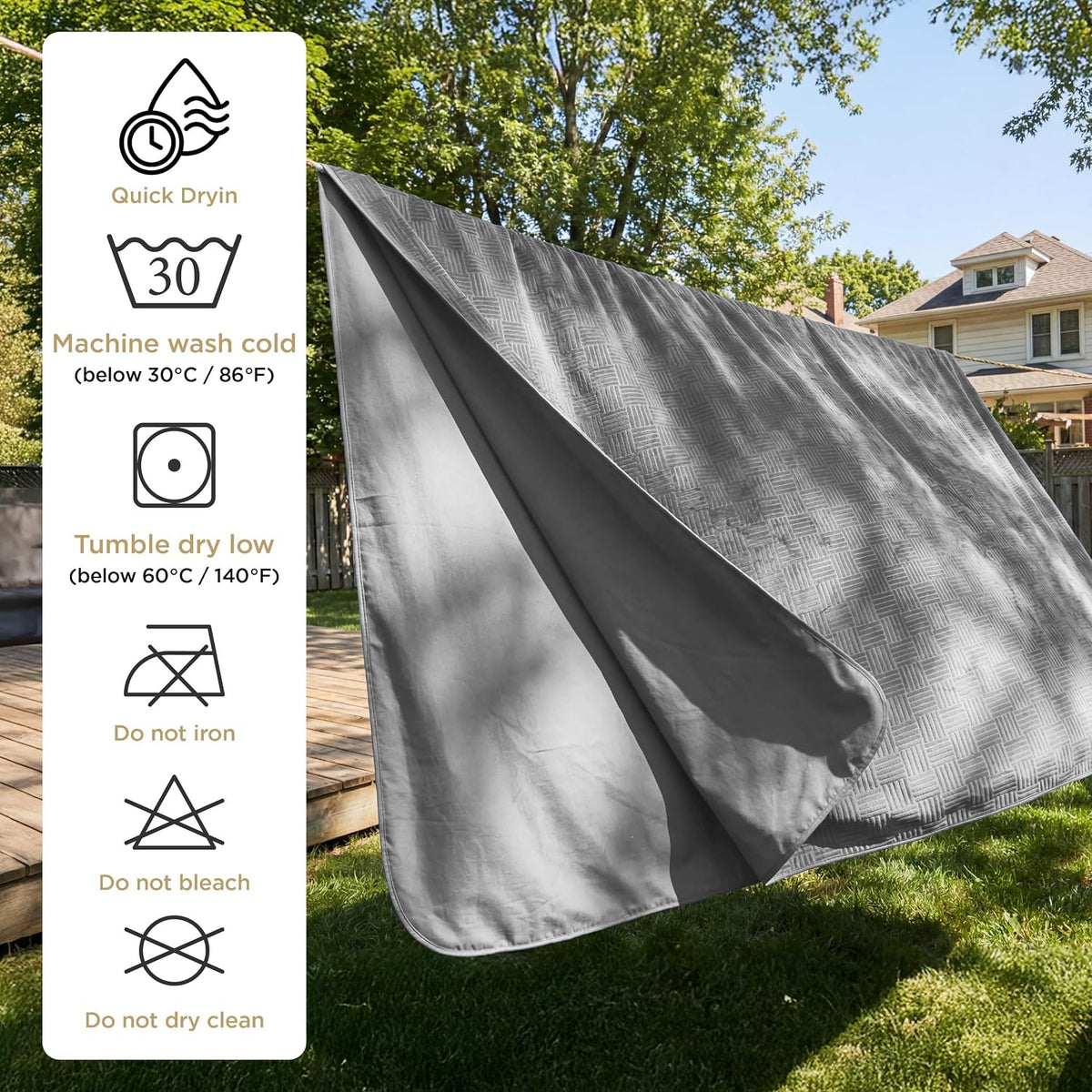 Bedsure Waterproof Bed Cover for Bed and Dogs Quick Drying, 82x102IN