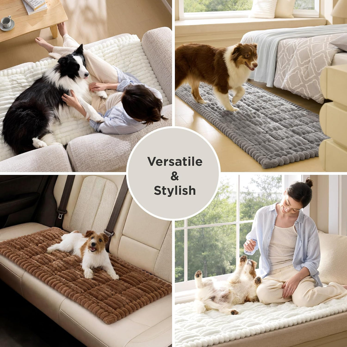 Bedsure Comfyfleece® Sofa Cover, Couch Covers for Dogs, 27.6 x 82.7 Grey