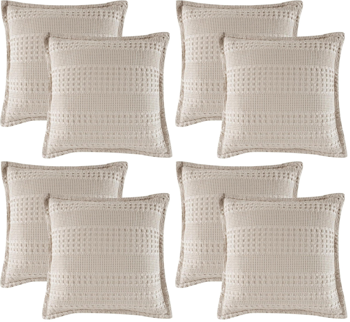 PHF Cotton Waffle Body Pillowcase 20" x 54", Oatmeal, No Insert