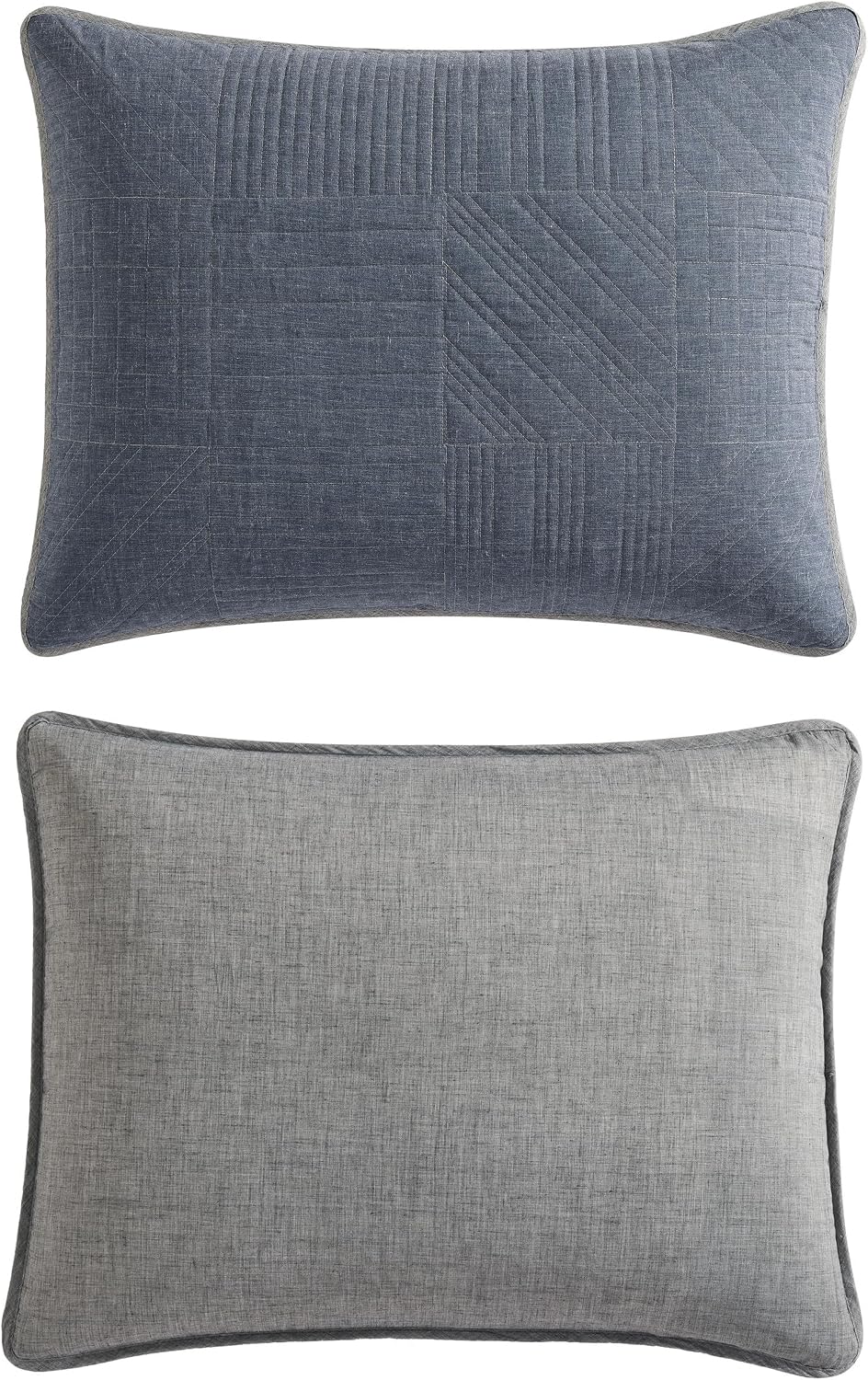 Eddie Bauer - Twin Reversible 100% Cotton Quilt Set with Coordinating Sham