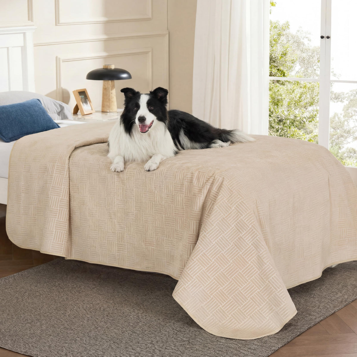 Bedsure Waterproof Bed Cover for Bed and Dogs Quick Drying, 82x102IN