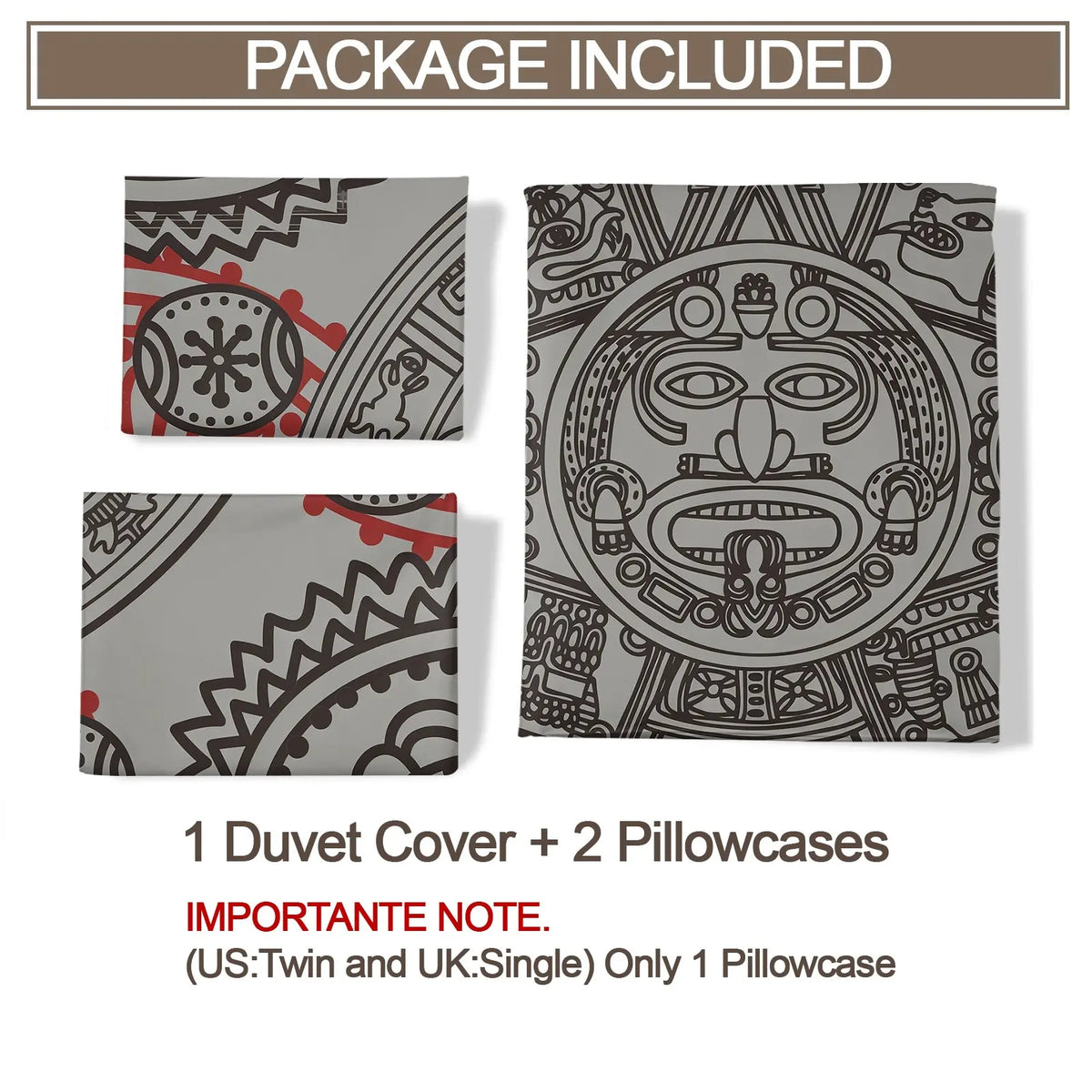 Aztel Sunstone Pattern Duvet Cover Set, Soft And Comfortable Bedding Set, Including 1 Duvet Cover And 1 Or 2 Pillowcases (Not Including Fillers), Suitable For Teenagers And Adults, Bedroom, Apartment, Guest Room, Dormitory Scene