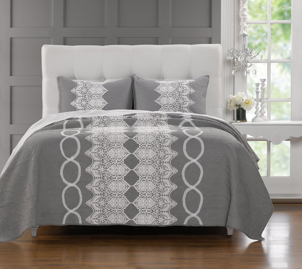 Greenland Home 100% Cotton Fashion Quilt Collection, Prewashed, Reversible Quilt Set, 2-Piece Twin/XL, Katy