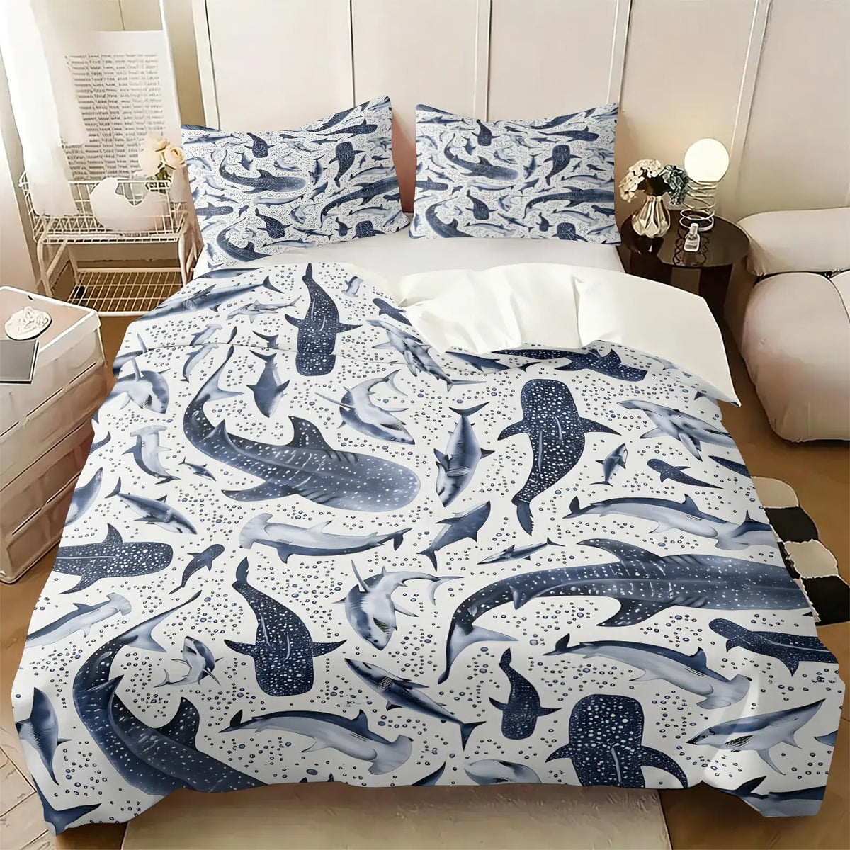 2/3Pcs Ultra Soft Polyester 2Pcs Psychedelic Neon Sea Turtle Coral Reef Duvet Cover Set Easy Care Washable Comforter Cover With Pillowcase Trendy Vibrant Ocean Pattern Home Bedding Decoration