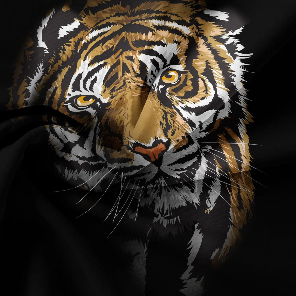 3pcs Set Fierce Animals Tiger Head Pattern Print Duvet Cover (1 Duvet Cover + 2 Pillowcases, No Comforter, No Pillow)for Home Or Dorm Bedrooms Hotels Use
