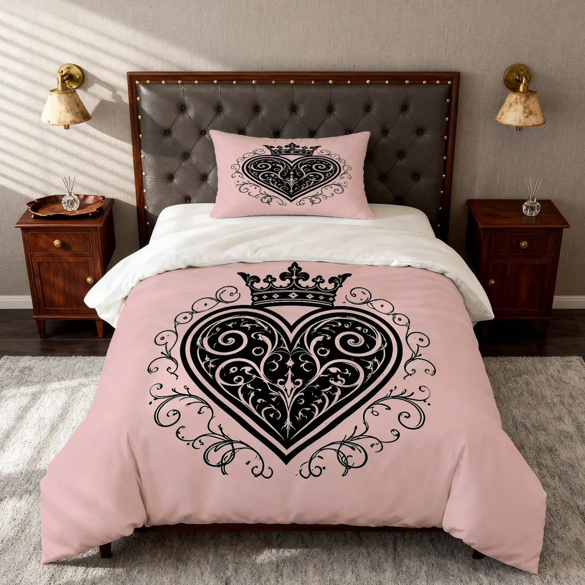 Gothic Ace Of Spades Poker Printed Duvet Cover Set, 2/3 Pack (1 Duvet Cover + 1/2 Pillowcases, No Inserts), Soft Cozy Bedding, Theme Bedding Set, for Teen and Adult Bedrooms, Perfect Gift for Boys
